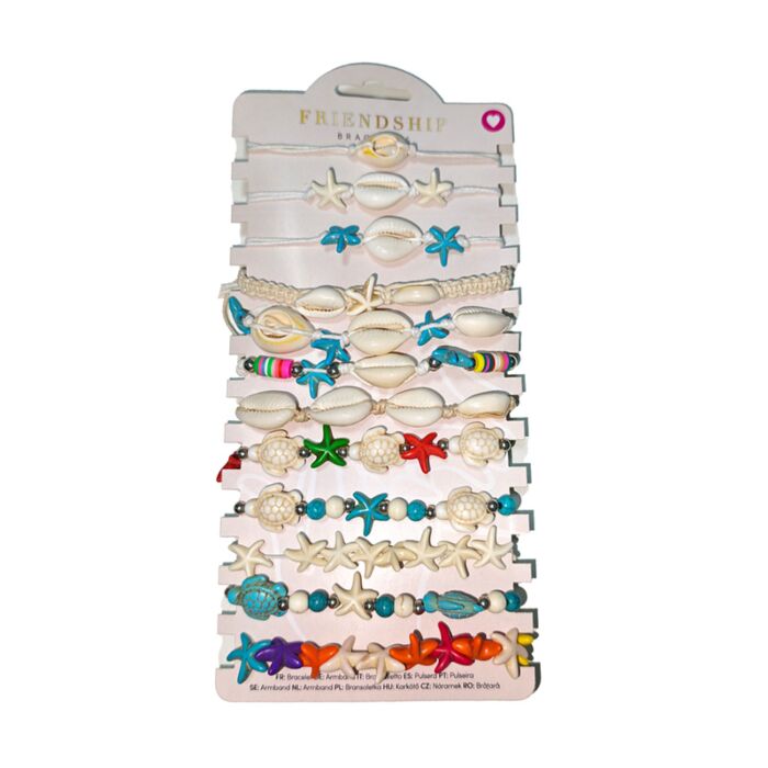 Pulsera Boho Conchas y Estrellas de Mar
