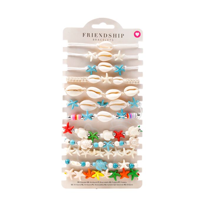 Pulsera Boho Conchas y Estrellas de Mar