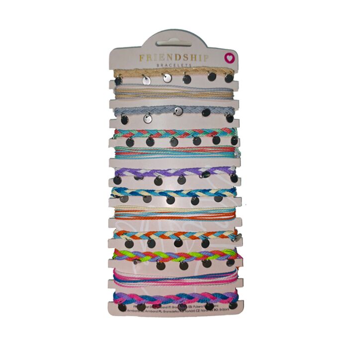 Pulsera Boho tejida y trenzada con dijes