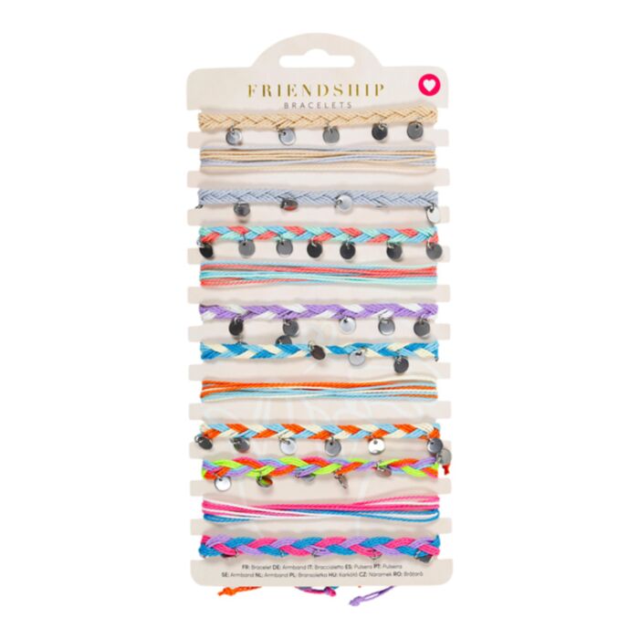 Pulsera Boho tejida y trenzada con dijes