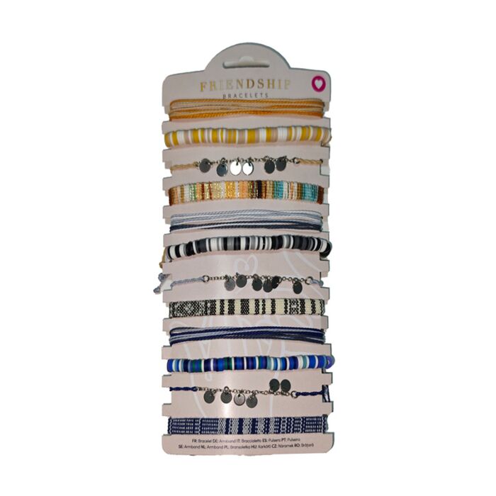 Pulsera Boho tejida con dijes