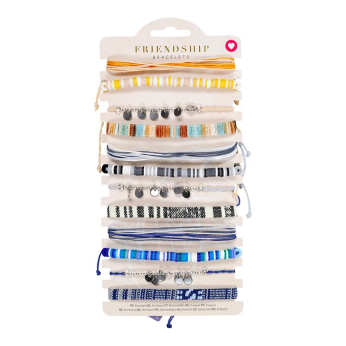 Pulsera Boho tejida con dijes