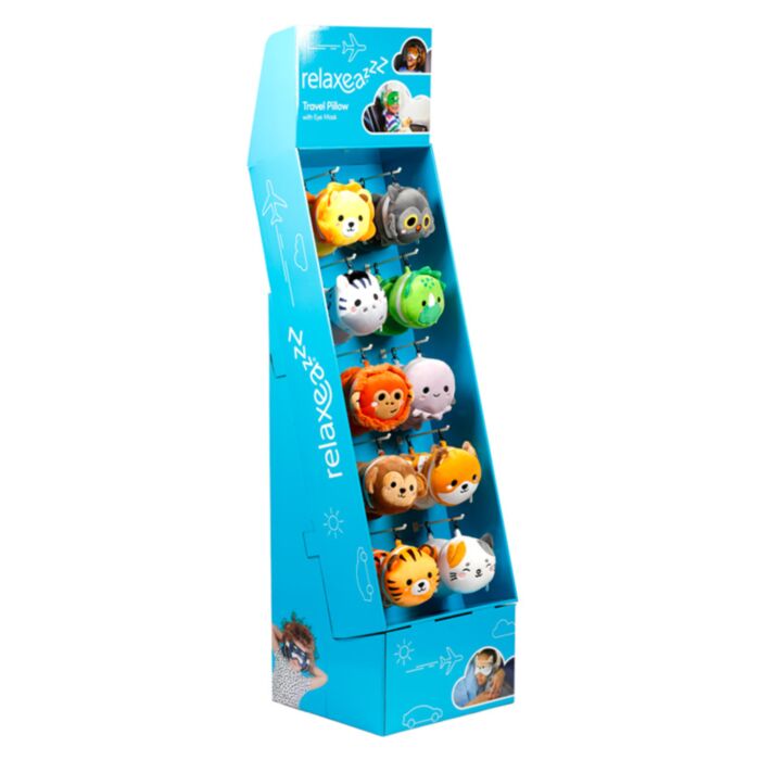 Expositor FSDU 10 Ganchos para Almohadas de Viaje Relaxeazzz