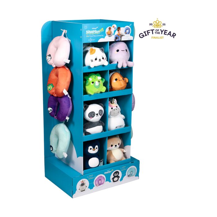 Expositor FSDU con 8 Estantes para Almohadas de Viaje y Cojines de Peluche