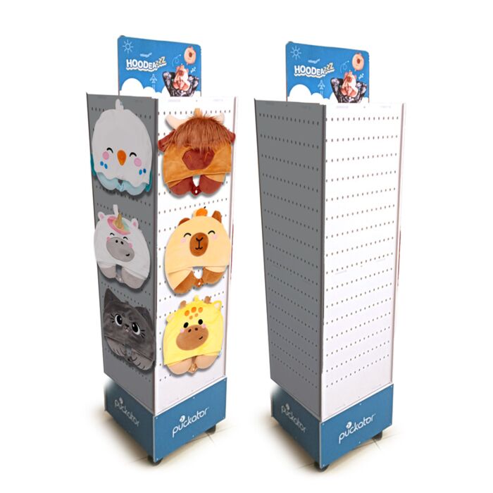 Expositor FSDU Giratorio 30 Ganchos para Almohadas de Viaje Hoodeazzz