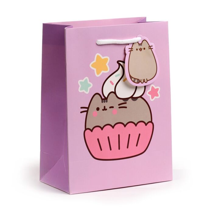 Bolsa de Regalo El Gato Pusheen y Corazón Mediana