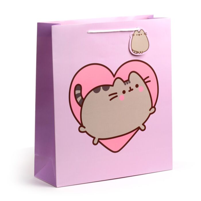 Bolsa de Regalo El Gato Pusheen y Corazón Extra Grande