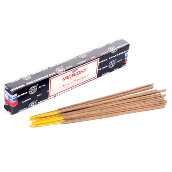 12 Varillas de Incienso Nag Champa Satya Medianoche