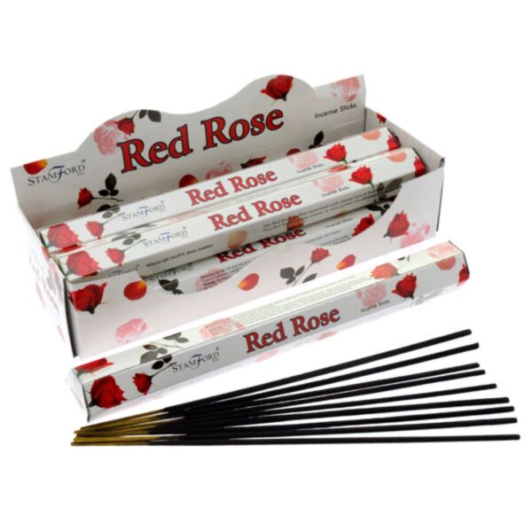 Varillas de Incienso Stamford Premium Hex. Rosa Roja