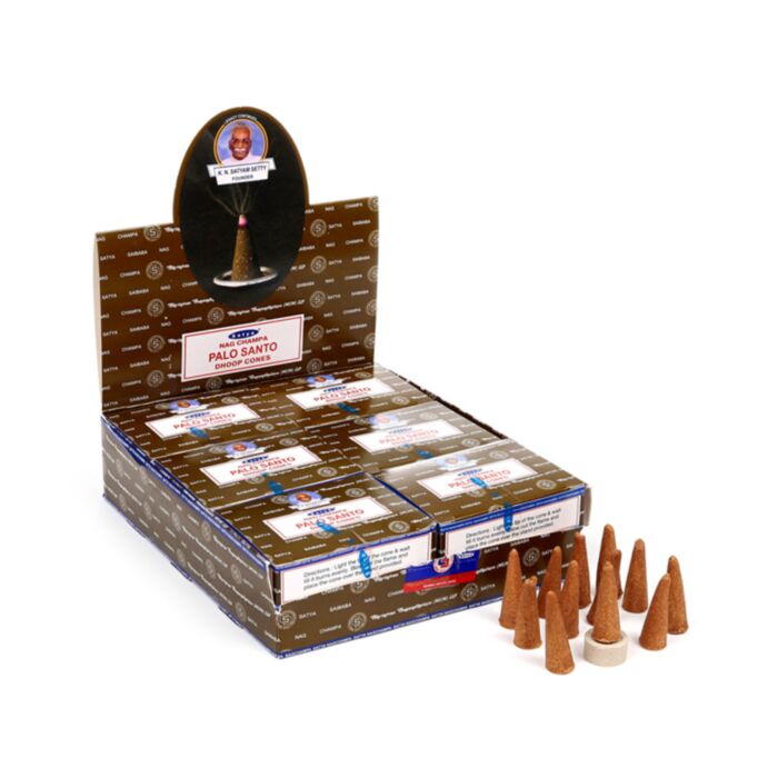 Conos de Incienso Dhoop Satya Palo Santo Nag Champa 