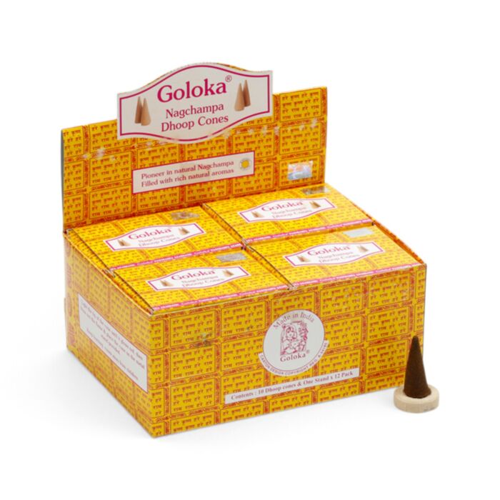Conos de Incienso Goloka Nag Champa Dhoop 