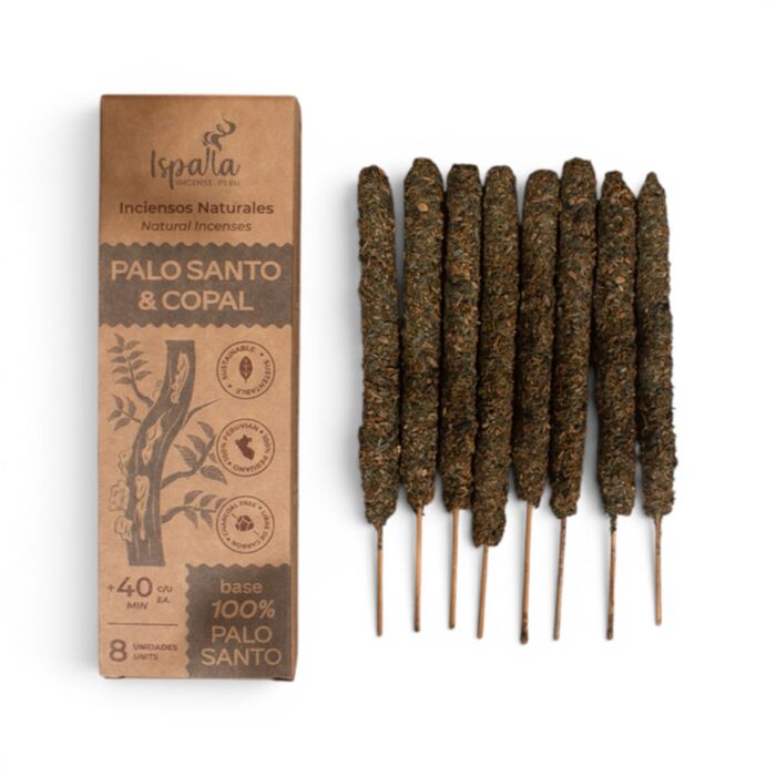 Varillas de Incienso Gruesas Ispalla Peruvian Palo Santo y Copal