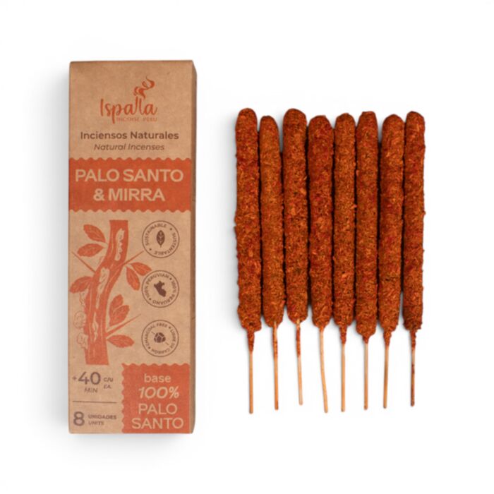 Varillas de Incienso Gruesas Ispalla Peruvian Palo Santo y Mirra
