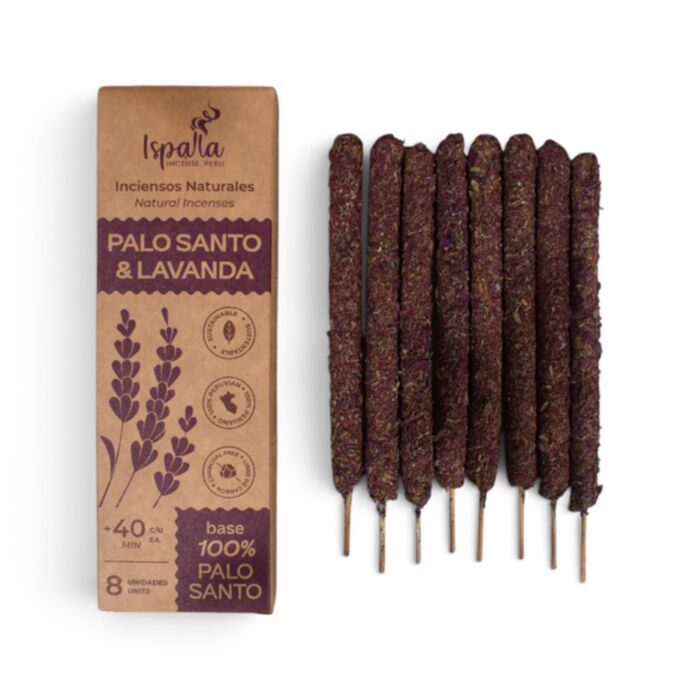 Varillas de Incienso Gruesas Ispalla Peruvian Palo Santo y Lavanda