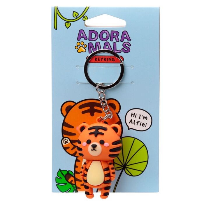Llavero 3D de PVC El Tigre Alfie Animales Adorables Adoramals