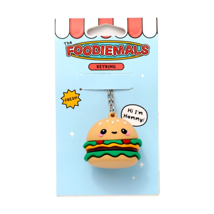 Llavero 3D de PVC Hammy La Hamburguesa Foodiemals