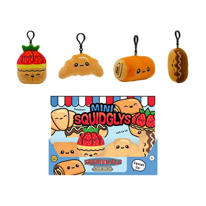 Llavero de Peluche Mini Squidglys Foodiemals Boulangerie