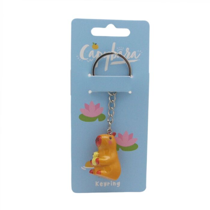 Llavero de Capibara con Patito de juguete