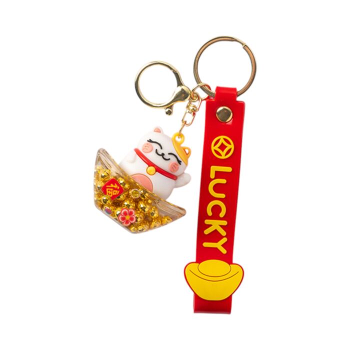 Llavero de PVC con charm QuirKeys Maneki Neko 