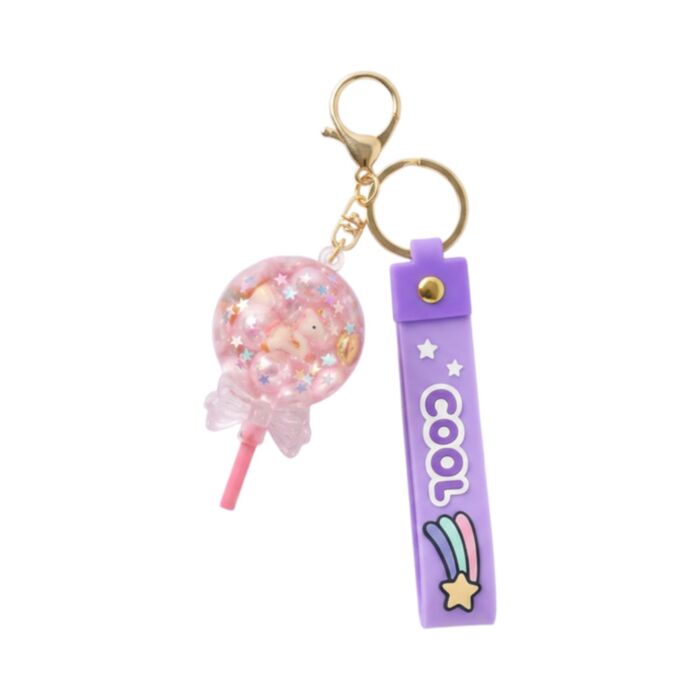 Llavero de PVC con charm Quirkeys Piruleta de Unicornio