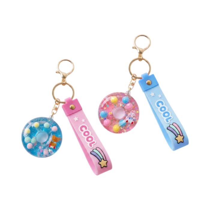Llavero de PVC con charm Quirkeys Donut 