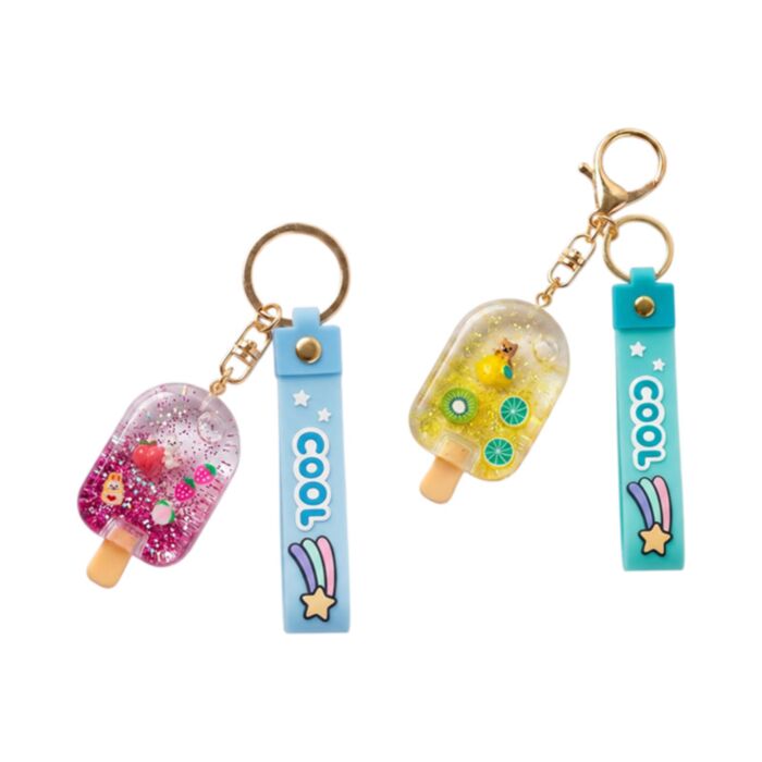 Llavero de PVC con charm Quirkeys Helado de Frutas
