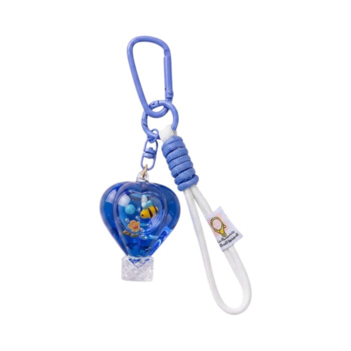 Llavero con charm QuirKeys con Abeja y Globo Aerostático