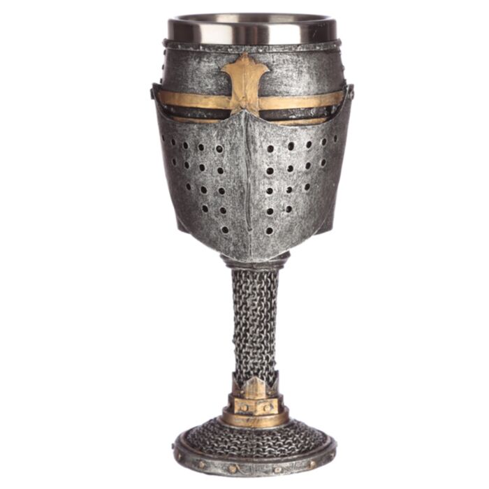 Copa Decorativa Casco y Malla Medieval