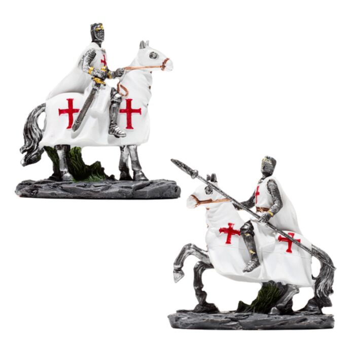 Figura Caballero de las Cruzadas Protector a Caballo