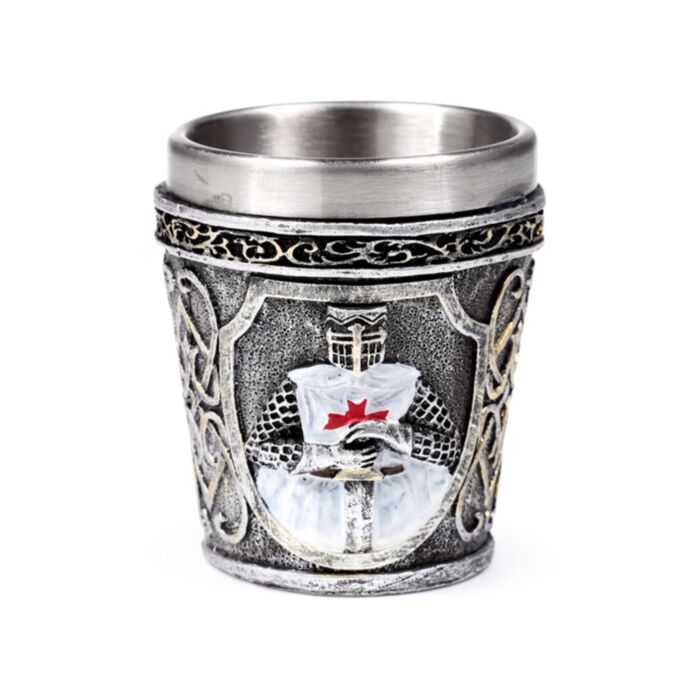 Vaso de Chupito Caballero Medieval Blanco