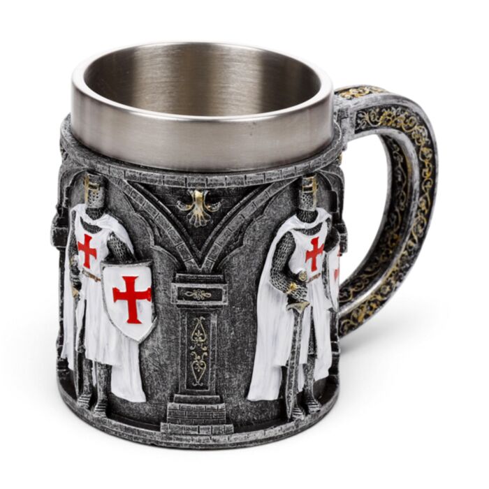 Jarra Decorativa Caballero Medieval con Espada y Escudo 