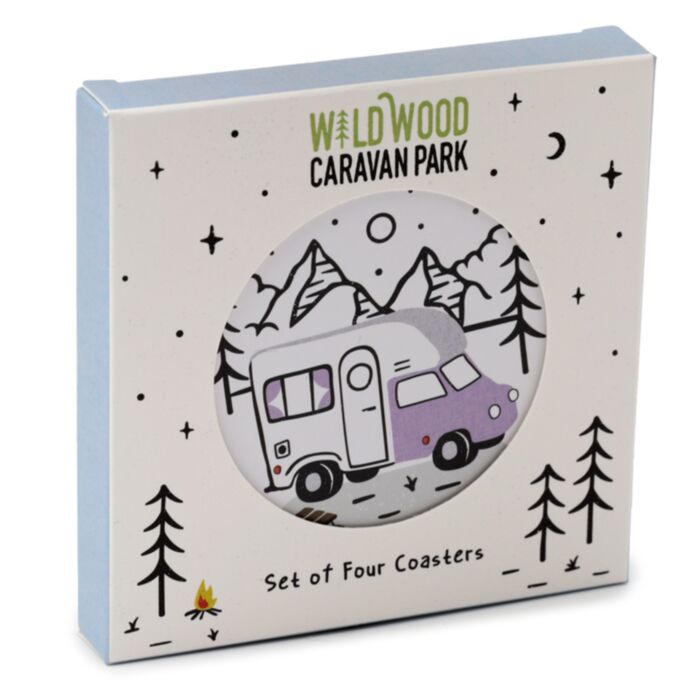 Set de 4 Posavasos Caravanas Wildwood