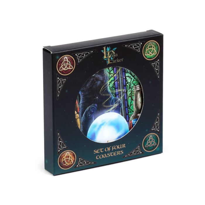 Set de 4 Posavasos Gatos Mágicos Lisa Parker 