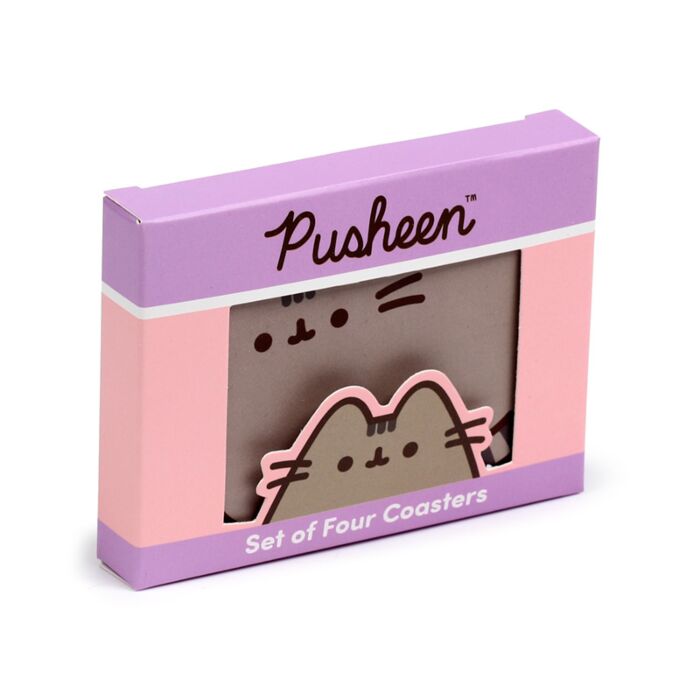 Set de 4 Posavasos con forma de Gato Pusheen