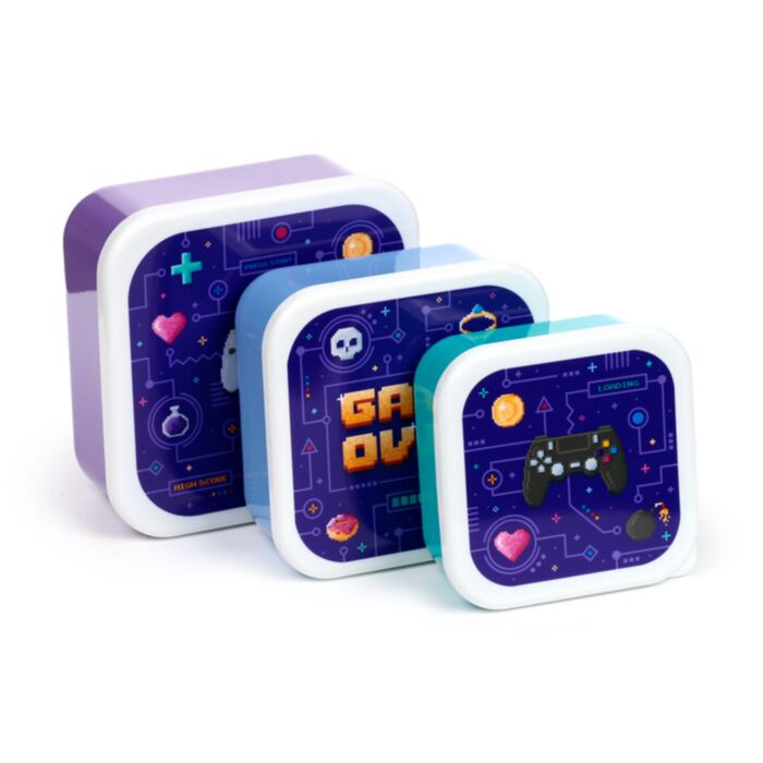 Set de 3 Fiambreras Táper Game Over