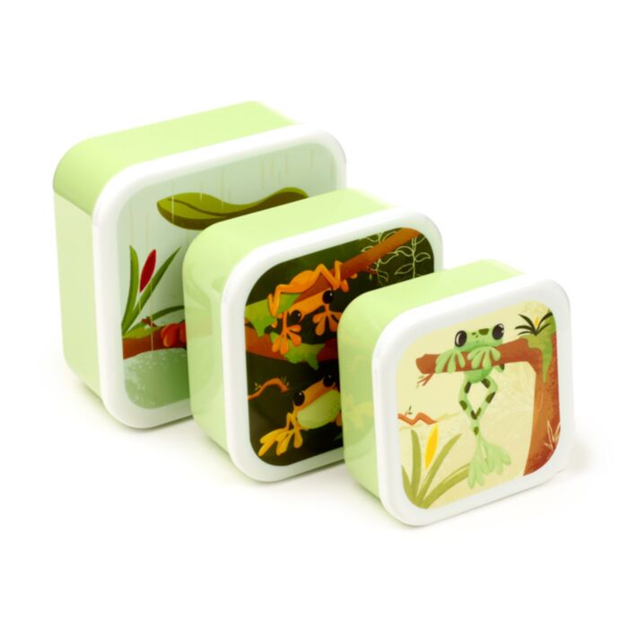 Set de 3 Fiambreras Táper M/L/XL Rana de Árbol Tropical