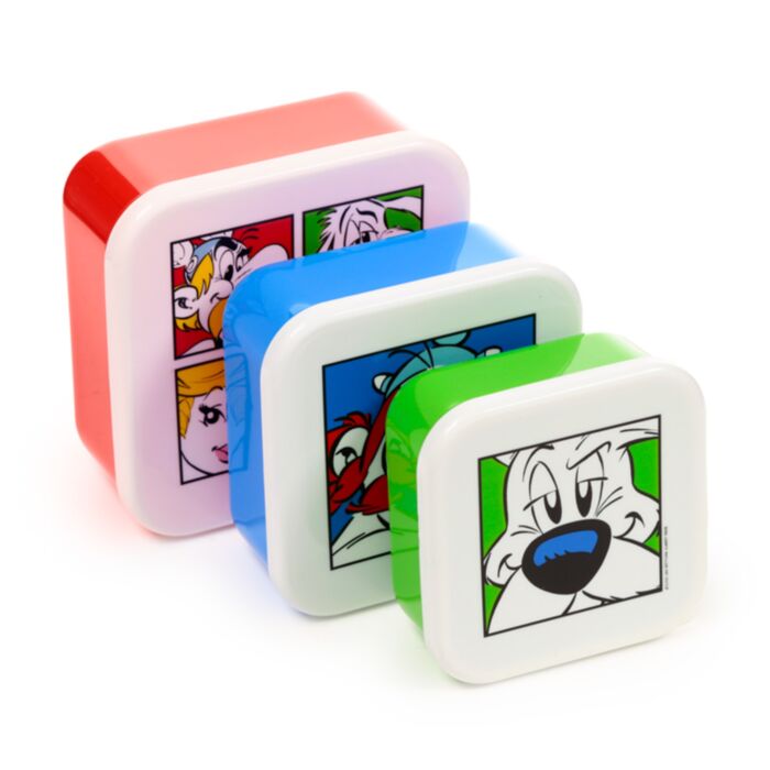 Set de 3 fiambreras M/L/XL Astérix, Obélix, Ideafix 2025