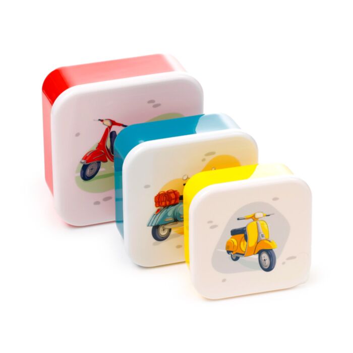 Set de 3 Fiambreras Táper M/L/XL Scooter 