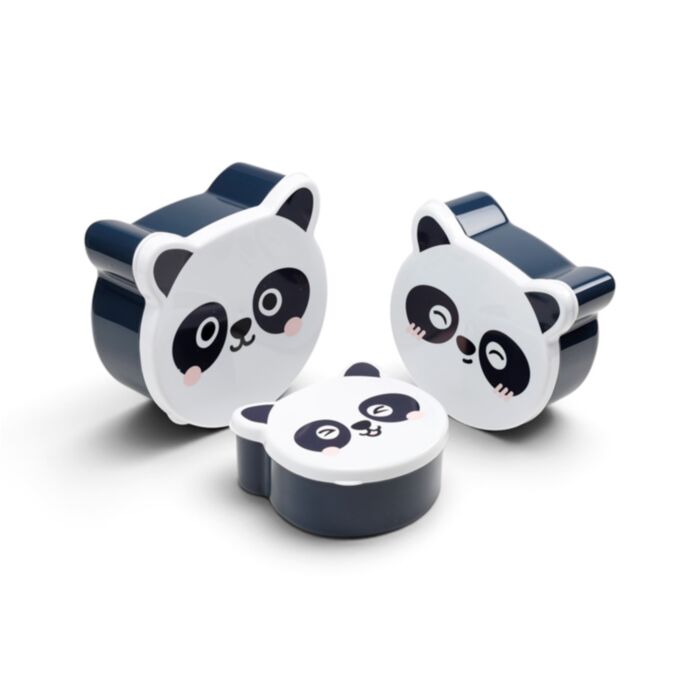 Set de 3 Fiambreras Táper  S/M/L  Panda Adoramals 