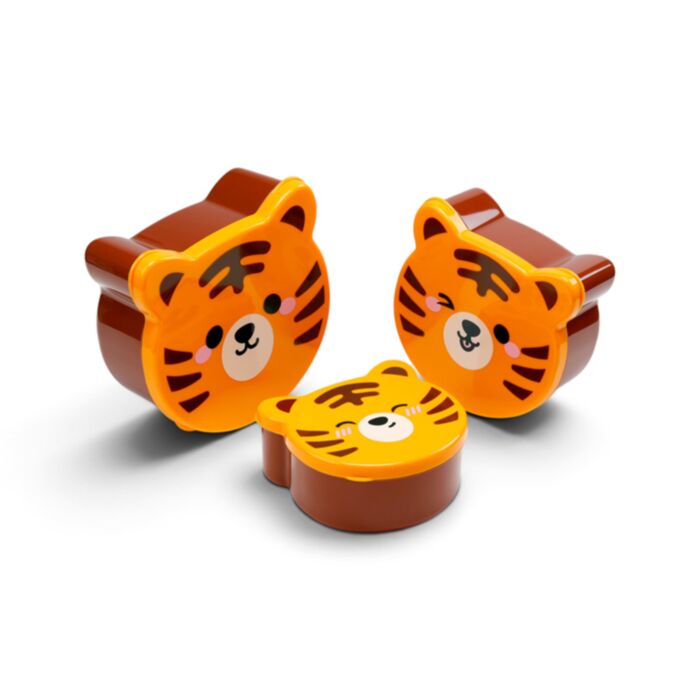 Set de 3 Fiambreras Táper  S/M/L Tigre Adoramals 