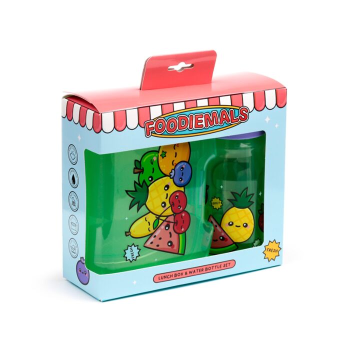 Set de Fiambreras Táper y Botella de Agua Foodiemals