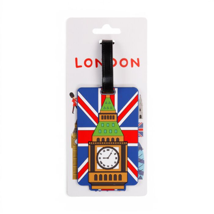 Etiqueta de Equipaje de PVC - Bandera Reino Unido y Big Ben