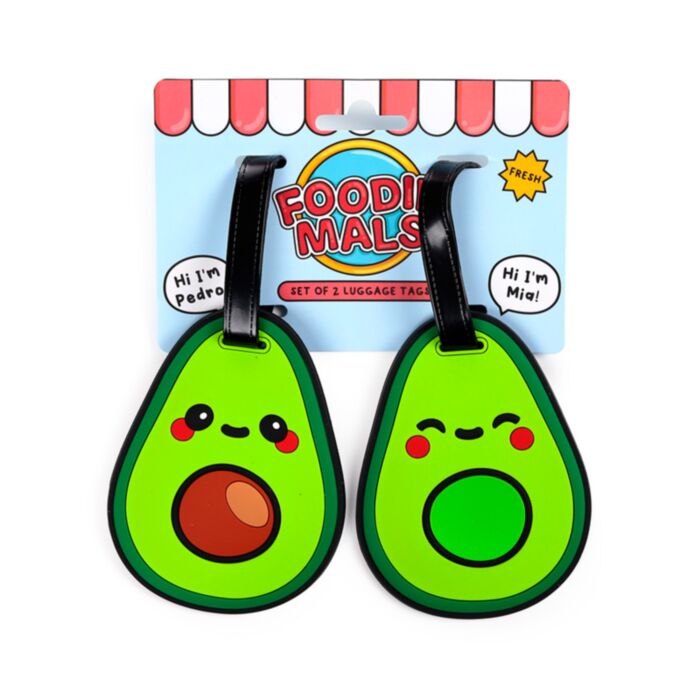 Set de 2 Etiquetas de Equipaje de PVC Aguacate Foodiemals