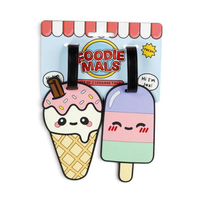 Set de 2 Etiquetas de Equipaje de PVC Helado y Polo Foodiemals