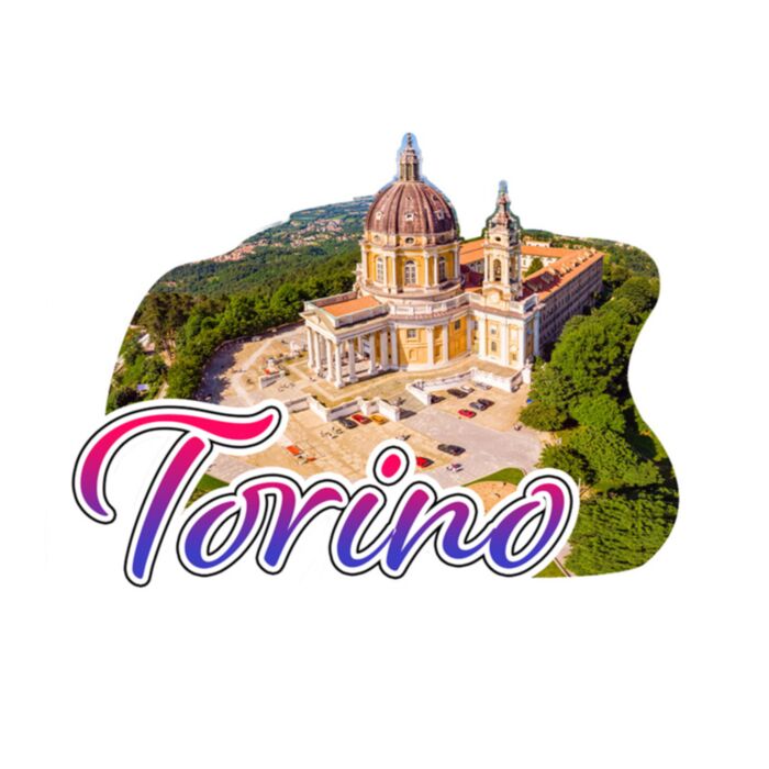 Imán de Souvenir Impresión 3D Turín Basílico Superga