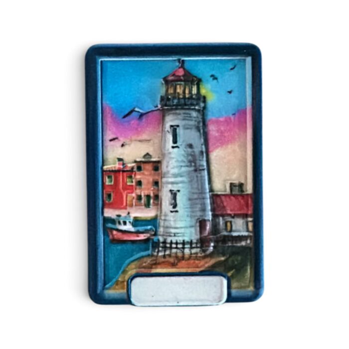 Imán de Souvenir de la Costa Faro al Atardecer 
