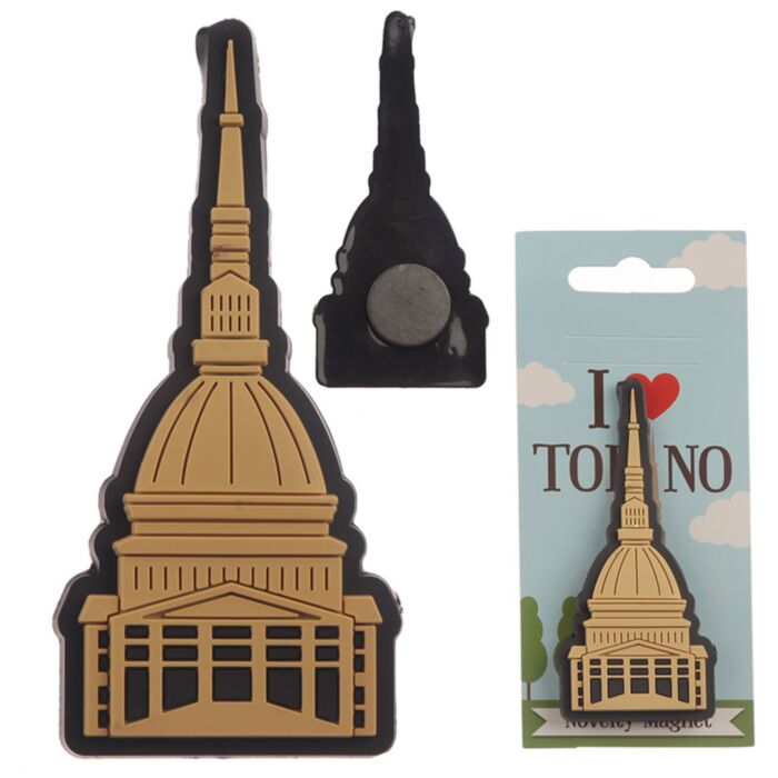 Imán de PVC Mole de Turín Italia 'I Heart Torino'