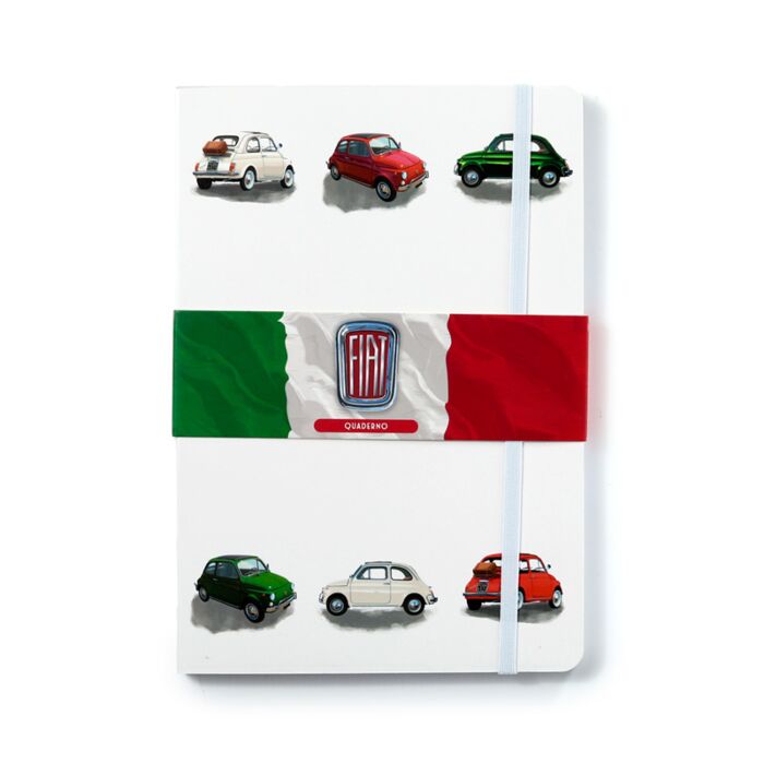 Libreta A5 de Papel Reciclado a Rayas Fiat 500