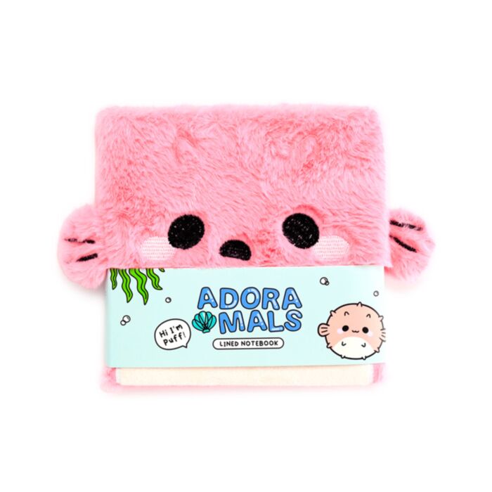 Libreta Peluda A5 a Rayas El Pez Globo Puff Adoramals 