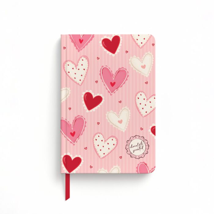 Libreta Perfumada de Papel Reciclado Corazones Amore